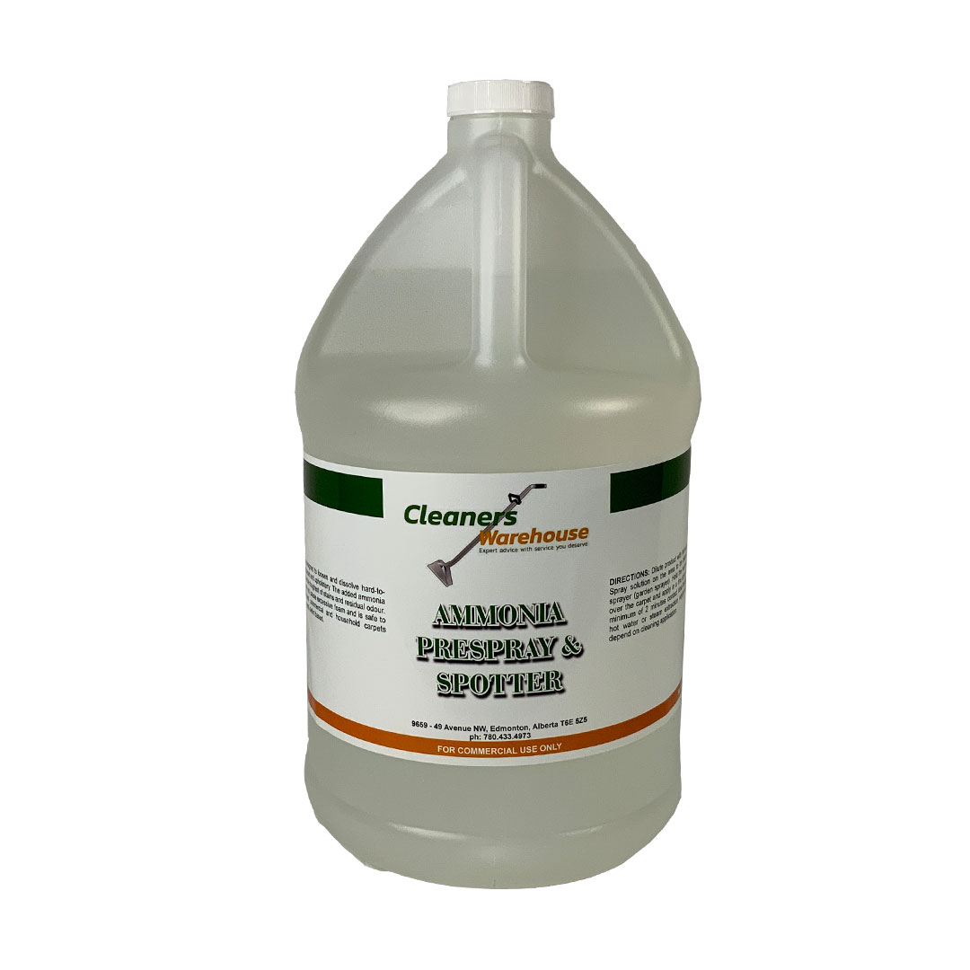 Cleaners Warehouse Ammonia Prespray & spotter 4lt Cleaners Warehouse
